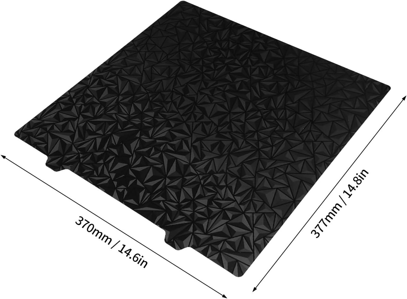 3D Printer PET PEI Build Plate, 377X370Mm 3D Print Flexible Bed 3D Printer PET Sheet Accessories for Ender 5 Plus, Support PLA PETG TPU TPE HPS PA CF Wood (Steel Plate) image number 4