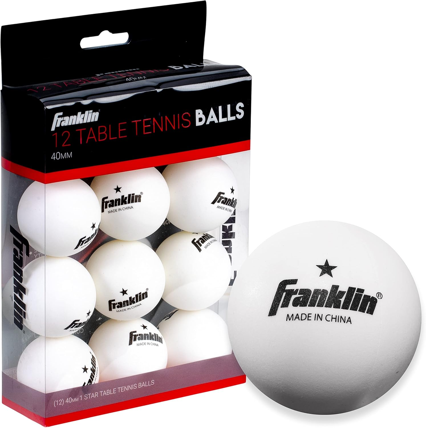 Franklin Sports Table Tennis Balls - Official Size and Weight 40Mm Table Tennis Balls - One Star Professional Balls - Bulk Packs and Family Sets image number 4