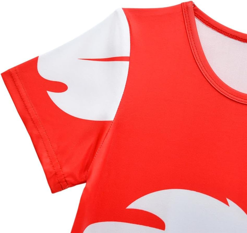 Dressy Daisy Hawaiian Red Muumuu Fancy Dress up Halloween Costume Birthday Summer Party Outfit for Baby Toddler Little Girls image number 1