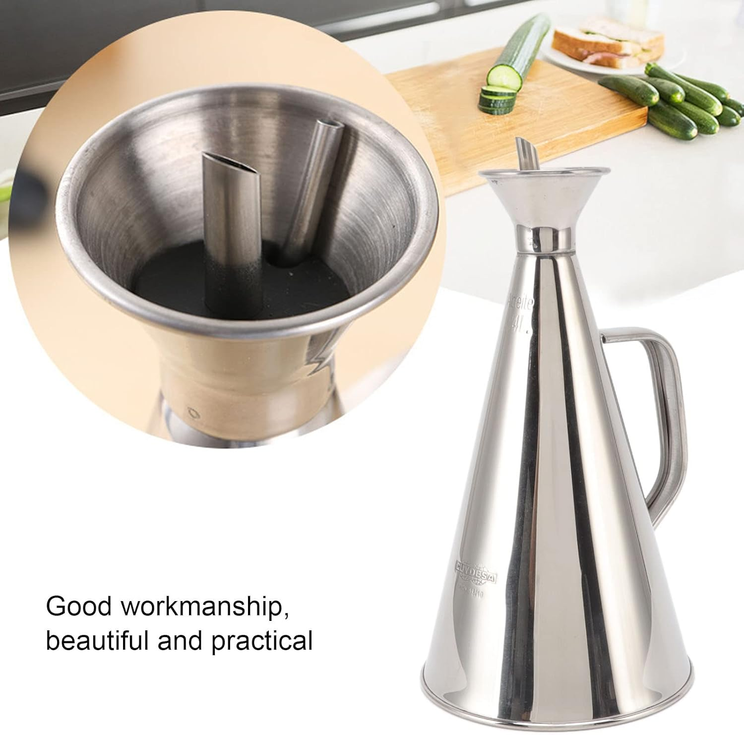 Cooking Oil Distributor, Collision-Proof, Leak-Proof Oil Pot, Suitable for the Spice Table in the Kitchen and Other Places (250 Ml) image number 4