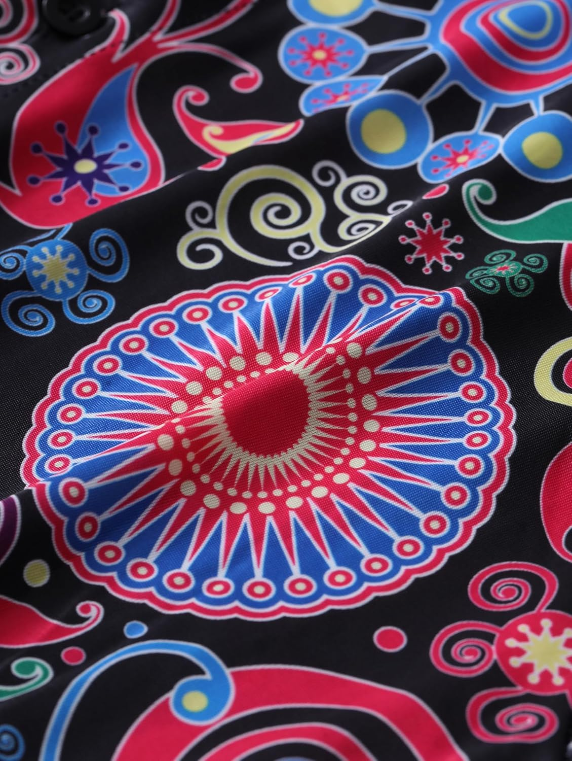 4 PCS Hippie Costume for Mens 60S 70S Disco T-Shirt Afro Wig Accessories Set for Halloween Party Cosplay image number 3