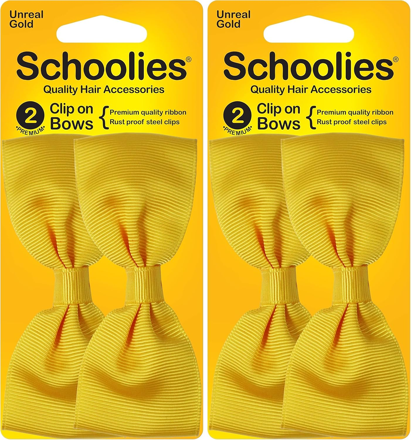 Schoolies Hair Accessories Clip on Bows 2 Pieces, Kool Blue