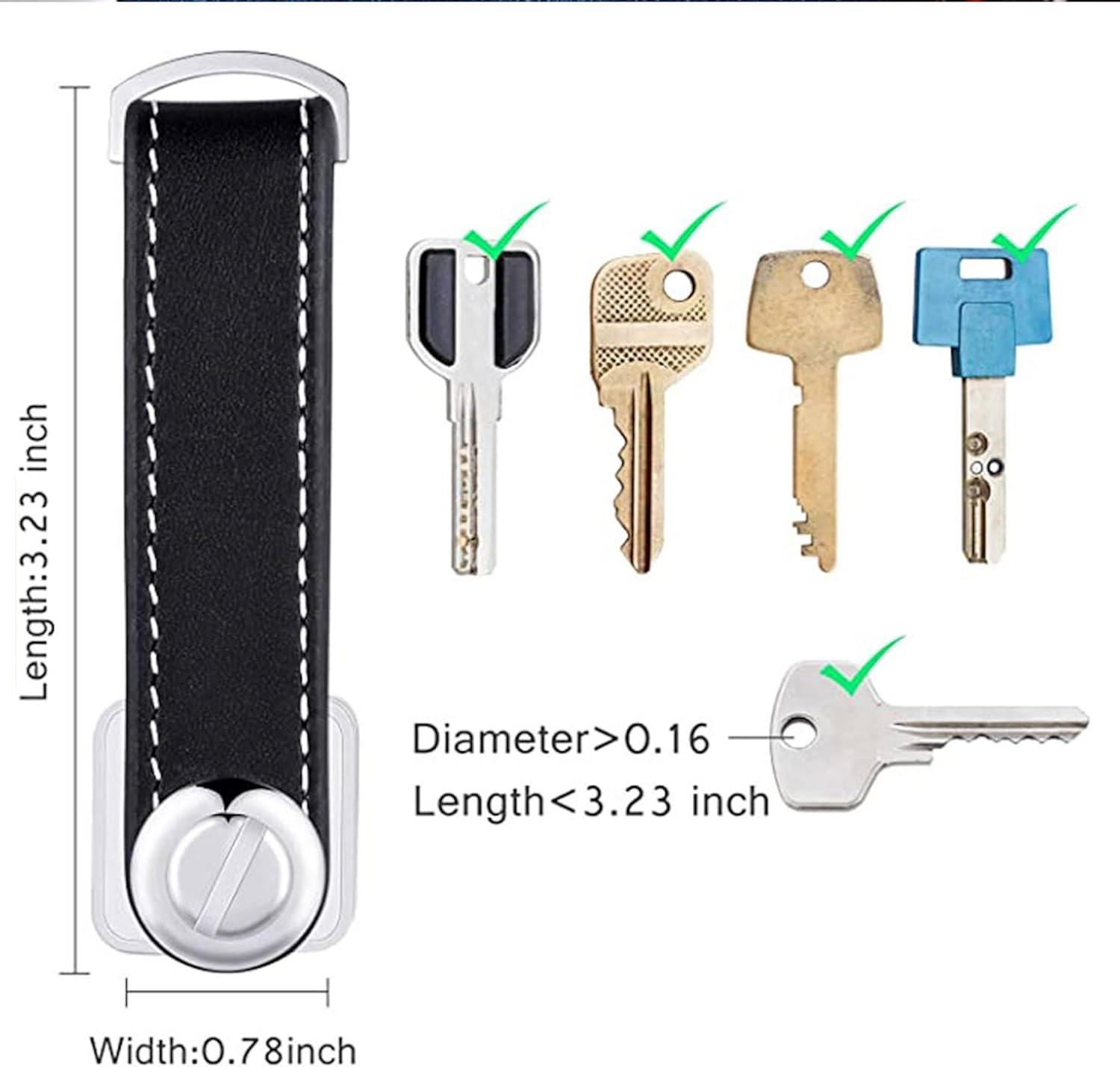 Generic Compact Key Holder, Stylish & Practical Pocket Key Organizer with Secure Locking Mechanism - Keep Keys Neat, Safe, and Easily Accessible - Ideal for Home, Office, and Outdoor Use. R (Black) image number 2