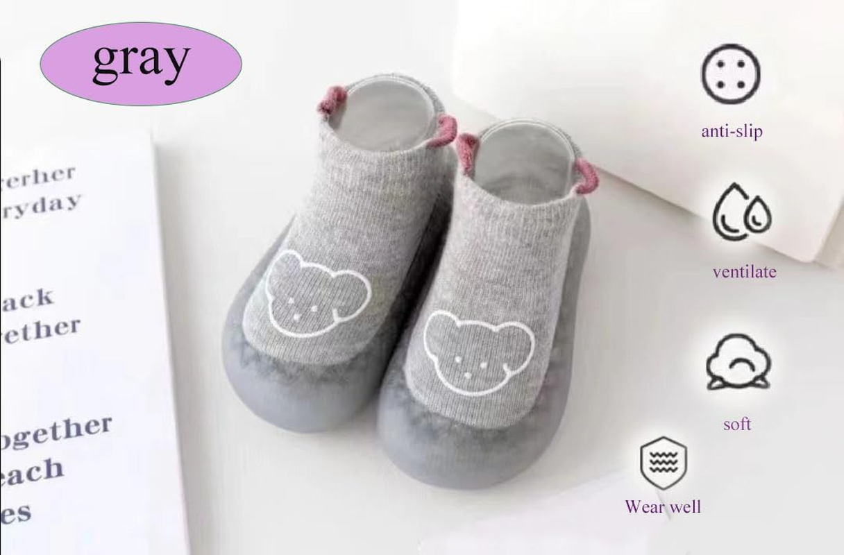 Baby Shoes First Time Walking Socks Shoes Non-Slip Lightweight Soft Rubber Soles Unisex Non-Slip Indoor Outdoor Floor image number 3