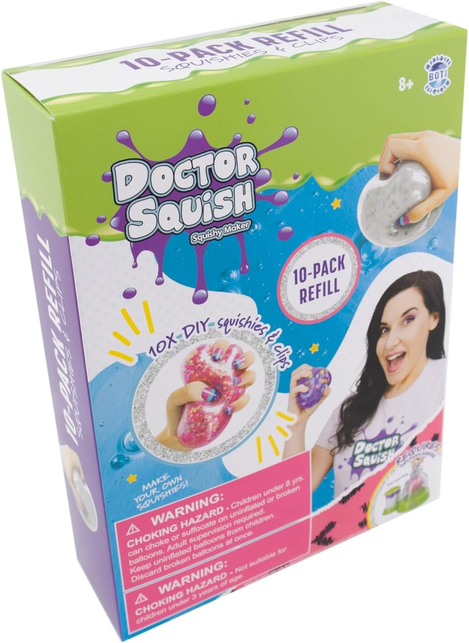 Doctor Squish Squishies & Clips 10-Piece Refill Pack image number 3