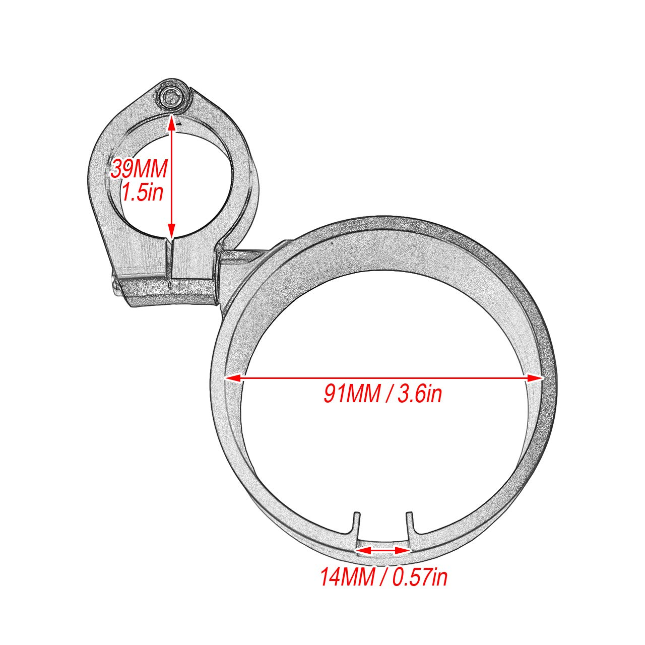 HDBUBALUS Speedometer Ring Side Mount Relocator Bracket Clamp Fit for Harley Sportster XL 48 1993-Up Dyna 1993-2005
