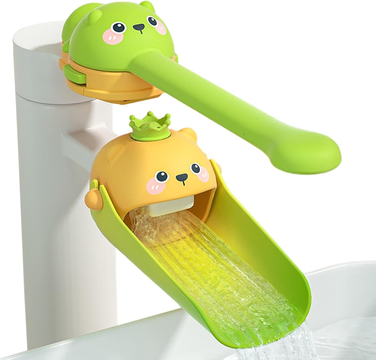 Faucet Handle Extender Set,Tap Handle and Nozzle Extender Faucet Handle Extender, Sink Extender Faucet Animals Extender Wash Helper for Bathroom Sink image number 5