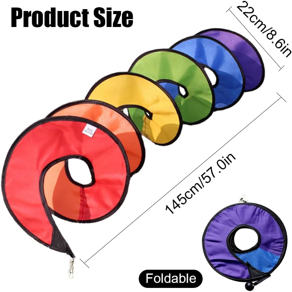Wind Chime Spiral Rainbow, Garden Wind Chimes for Outdoor Hanging, Colourful, Wind Spiral Twister, Spiral Windmill Outdoor, Wind Spinner Garden Windmills Wind Chimes for Yard, Camping, image number 3