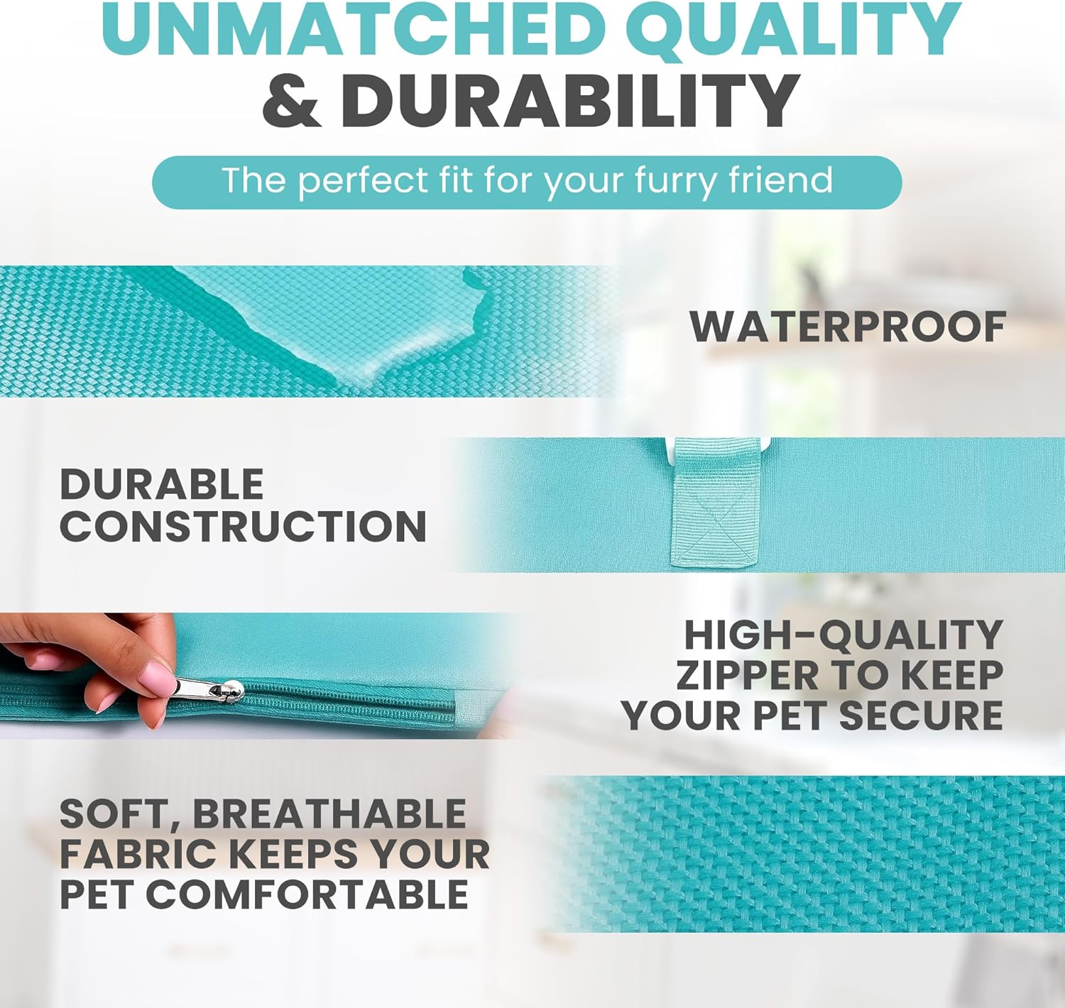 Purrfect Pouch the Original as SEEN on TV. Comfy Soothing Cat Carrier - Leopard image number 6