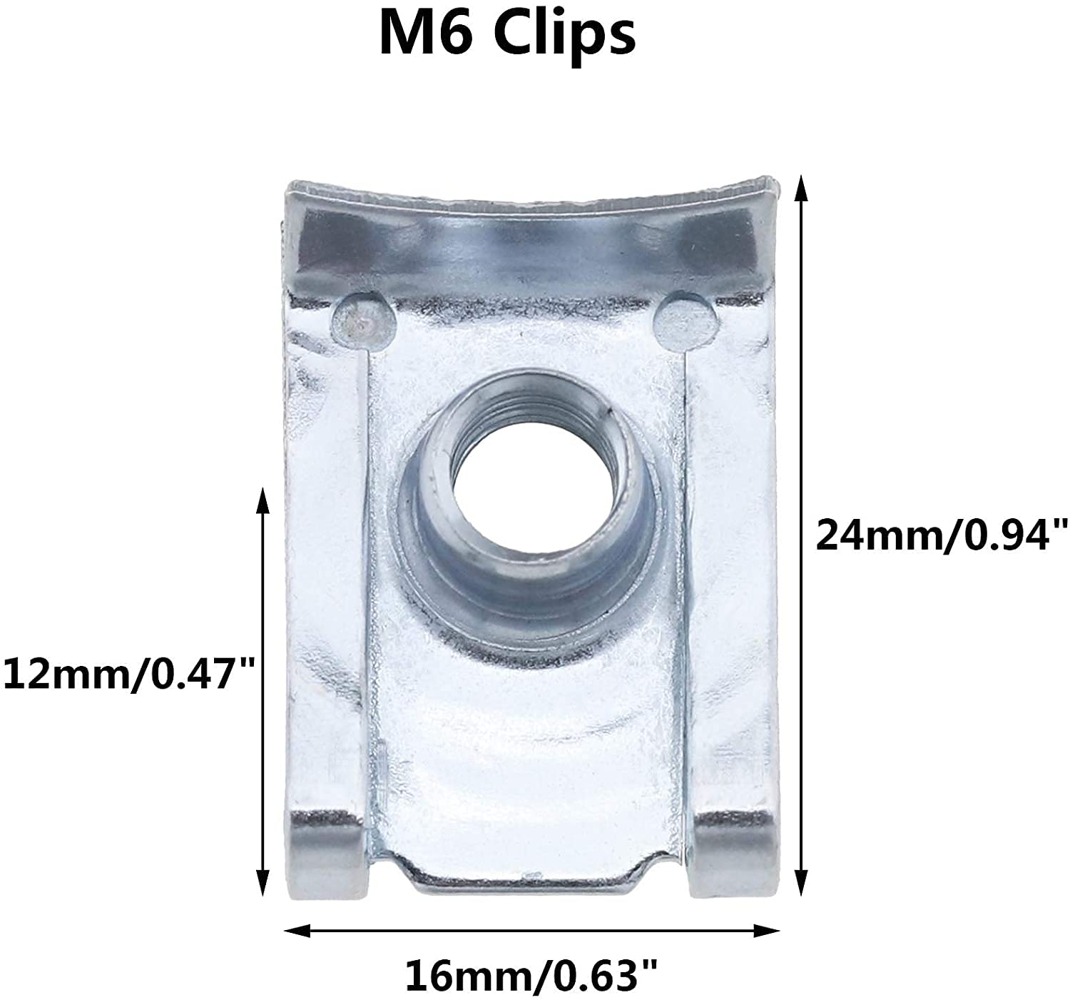 80 Pcs Thread Clip Nut Set U-Shaped Nut M4 M5 M6 M8 for Automobile Motorcycle Interior Trim Set image number 2