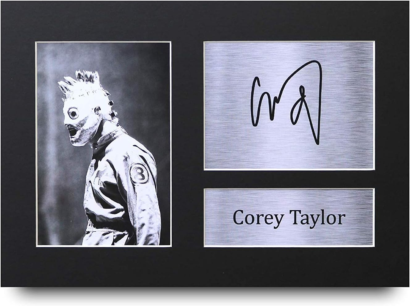 HWC Trading FR Corey Taylor Gifts Signed FRAMED A4 Printed Autograph Slipknot Gift Music Print Photo Picture Display