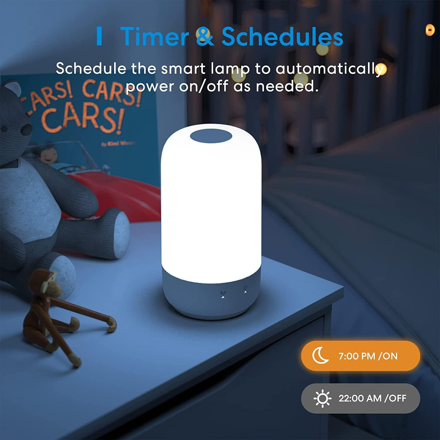 Meross Smart Wifi Table Lamp, Support Apple Homekit, Alexa and Google Assistant, LED Bedside Lamp with Tunable White and Multi-Color, Nightstand Lamp for Bedroom, Touch Control, Voice Control image number 3