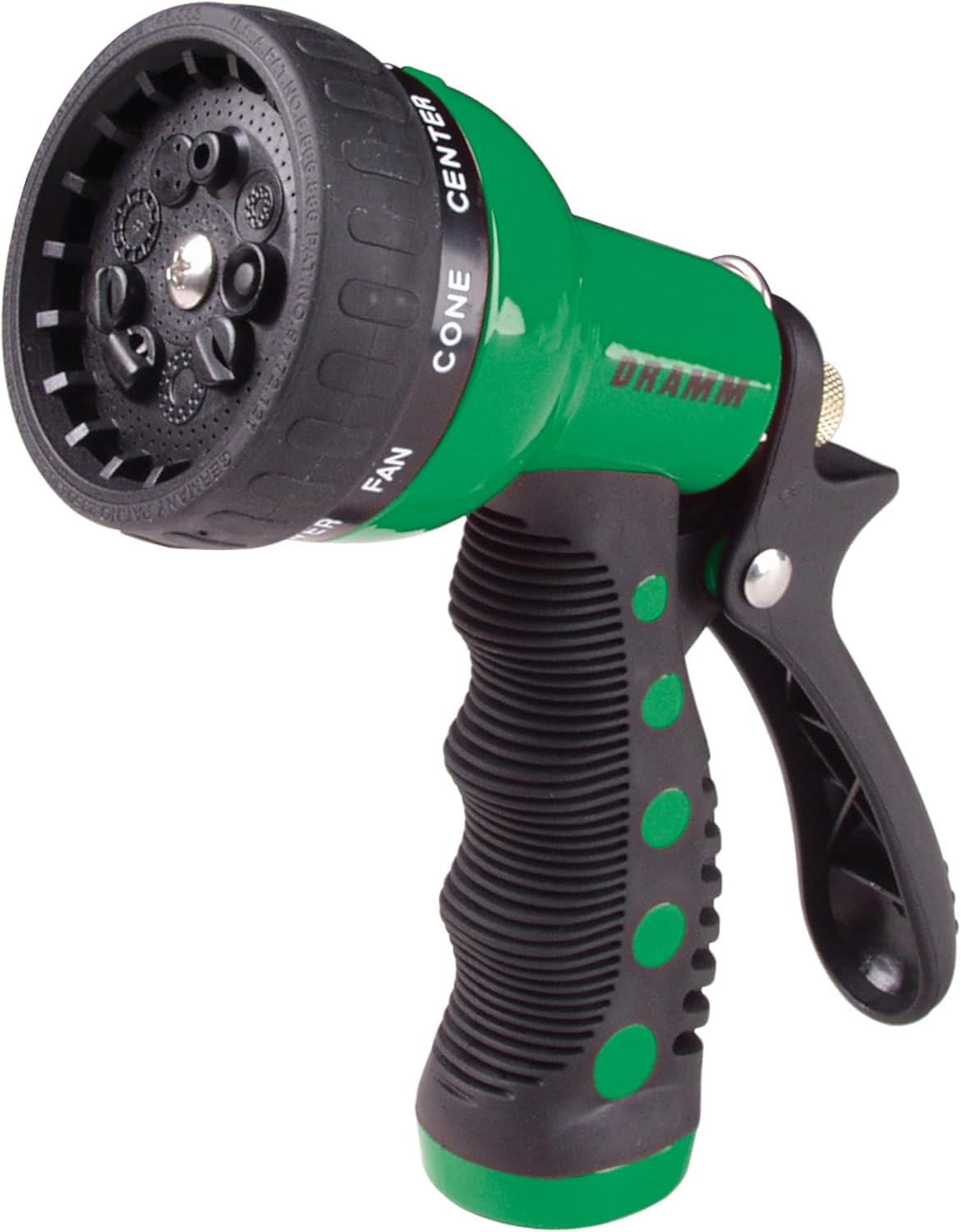 Dramm 12704 9-Pattern Revolver Spray Nozzle, Green