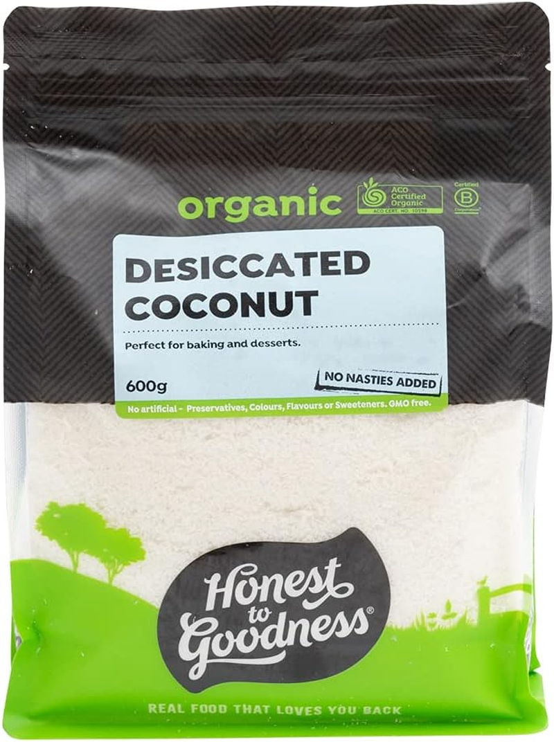 Honest to Goodness, Organic Coconut Desiccated Fine, 175 Grams - Dried and Grated to Preserve Its Distinctive Natural Coconut Flavor & Aroma. Enjoyed Raw or Lightly Toasted. image number 6