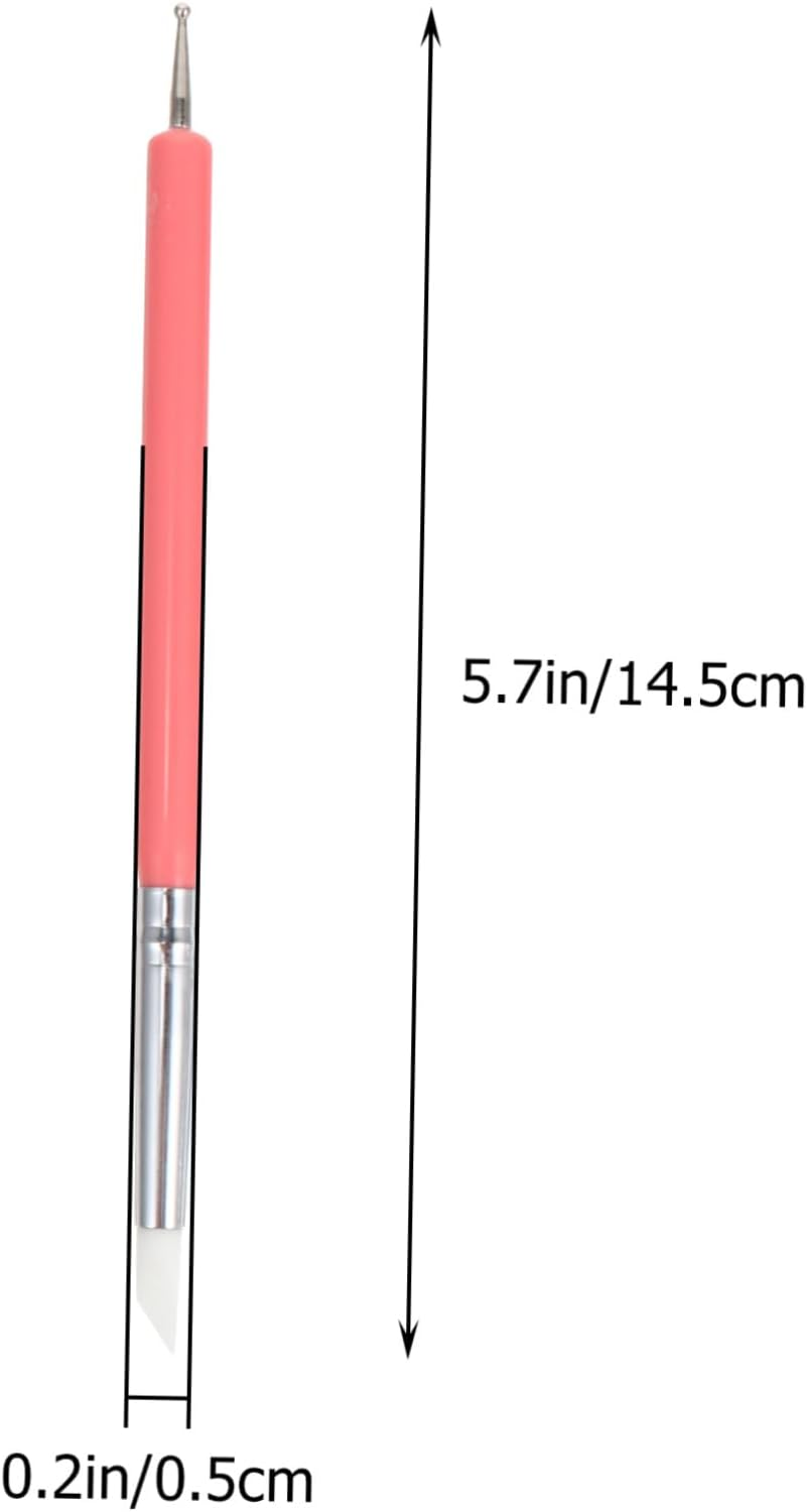 5Pcs Nail Art Pen Dual Silicone Heads for Nail Art Dotting and Manicure Use as Brush Pen for Detailed Designs image number 5