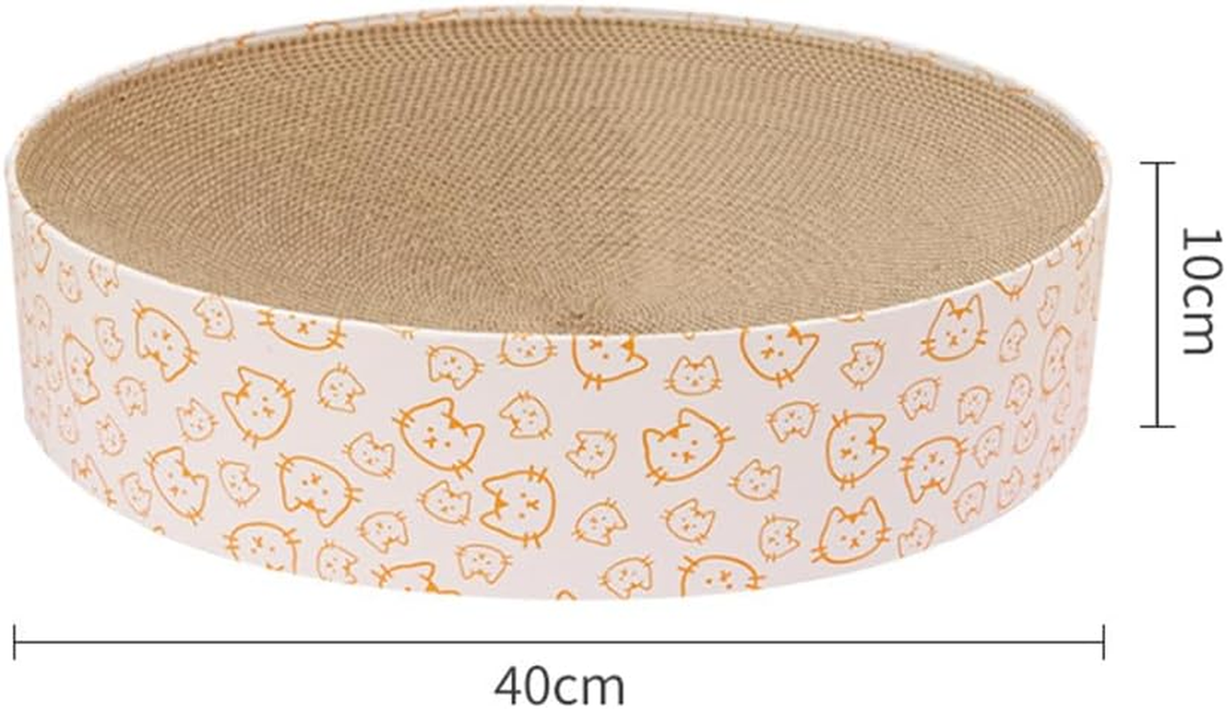 Cat Scratcher Cardboard, round Corrugated Scratch Pad, Cat Scratching Lounge Bed, Durable Recycle Board for Furniture Protection, Cat Kitty Training Toy (Style B) image number 5
