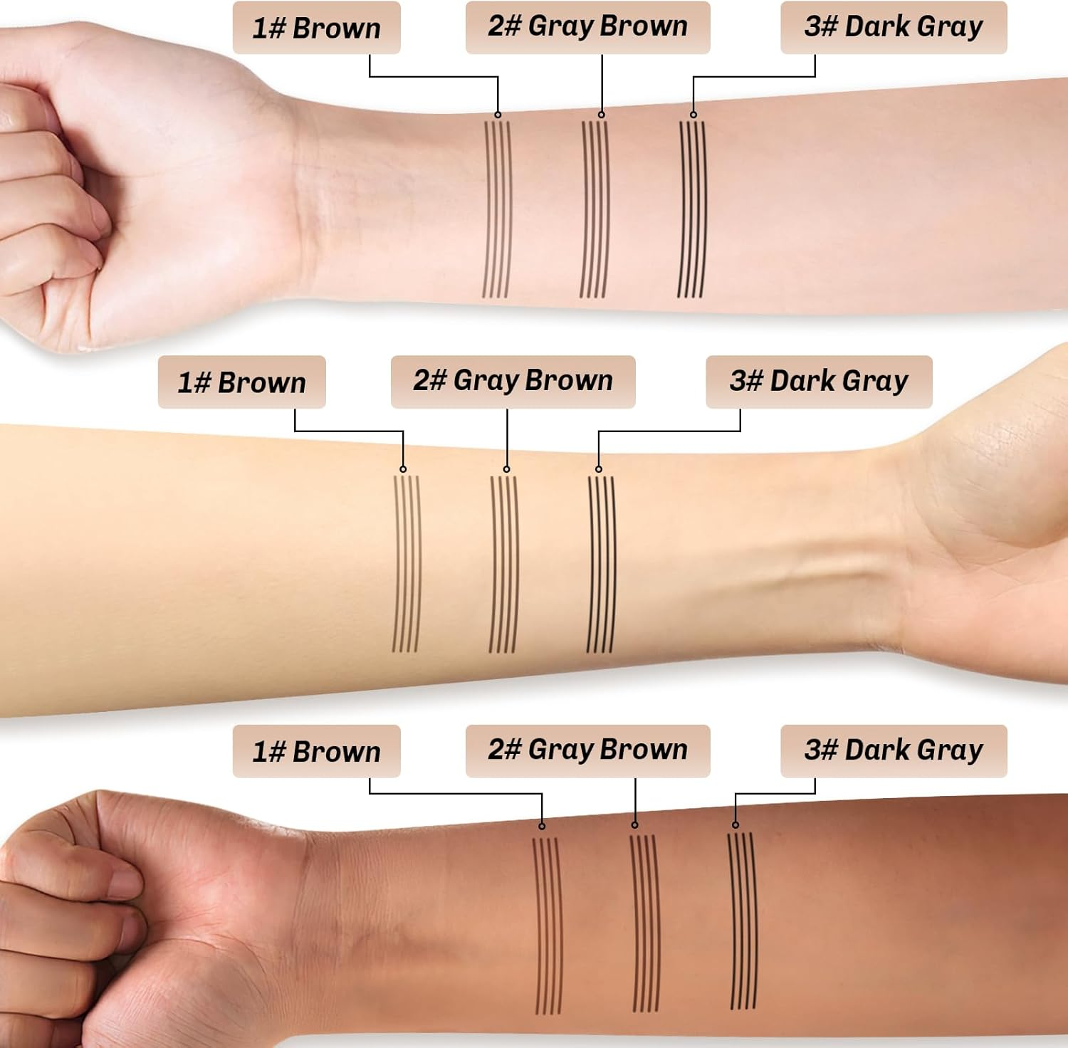 Waterproof Eyebrow Pencil Microblading Liquid Brow Pen,Micro 4 Point Eyebrow Gel,Long-Lasting,Creates Natural Looking Brows Effortlessly image number 4