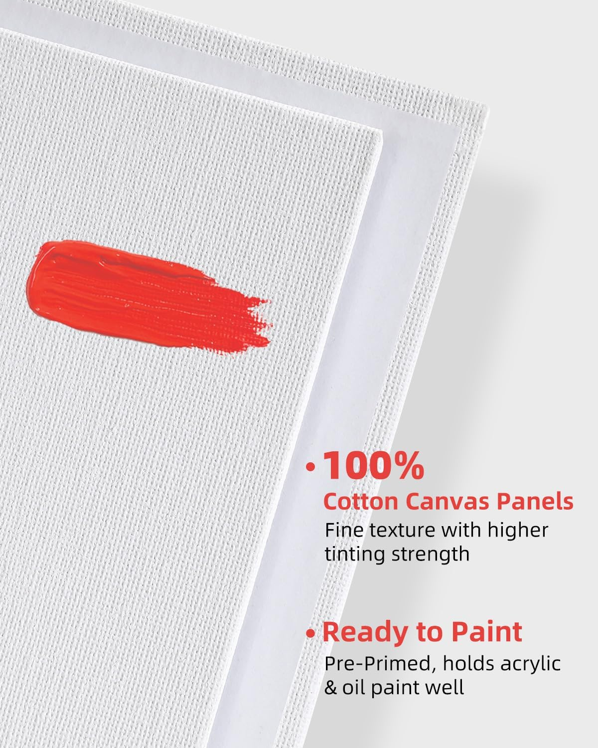 Simetufy 12 Pack 11X14 Inch Canvas Panels, 100% Cotton, Acid-Free, Gesso Primed, Ready to Paint, Suitable for Acrylics, Oil, Watercolor image number 1