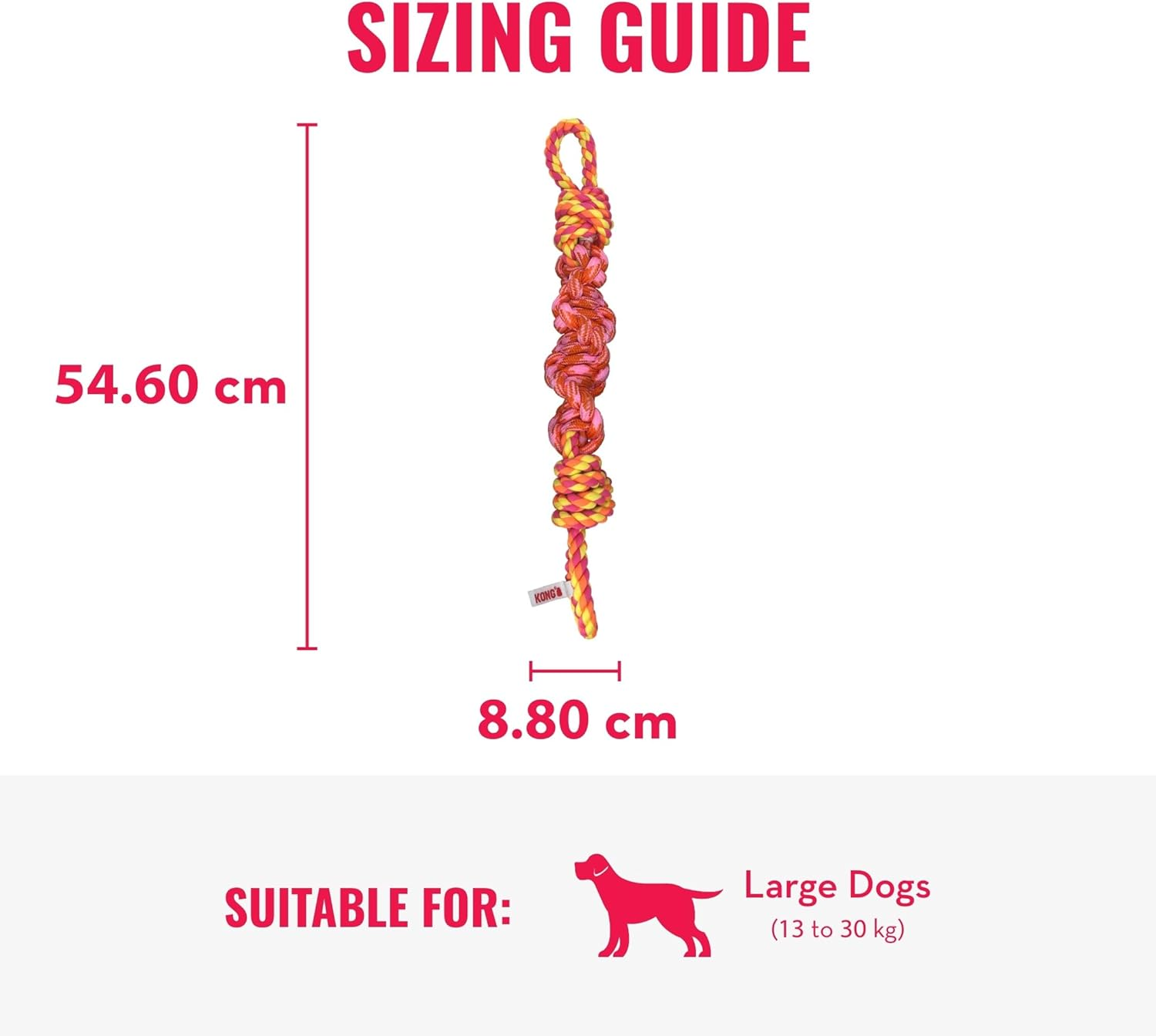 KONG - Rope Bunji - Durable Tug Dog Toy - for Large Dogs image number 4