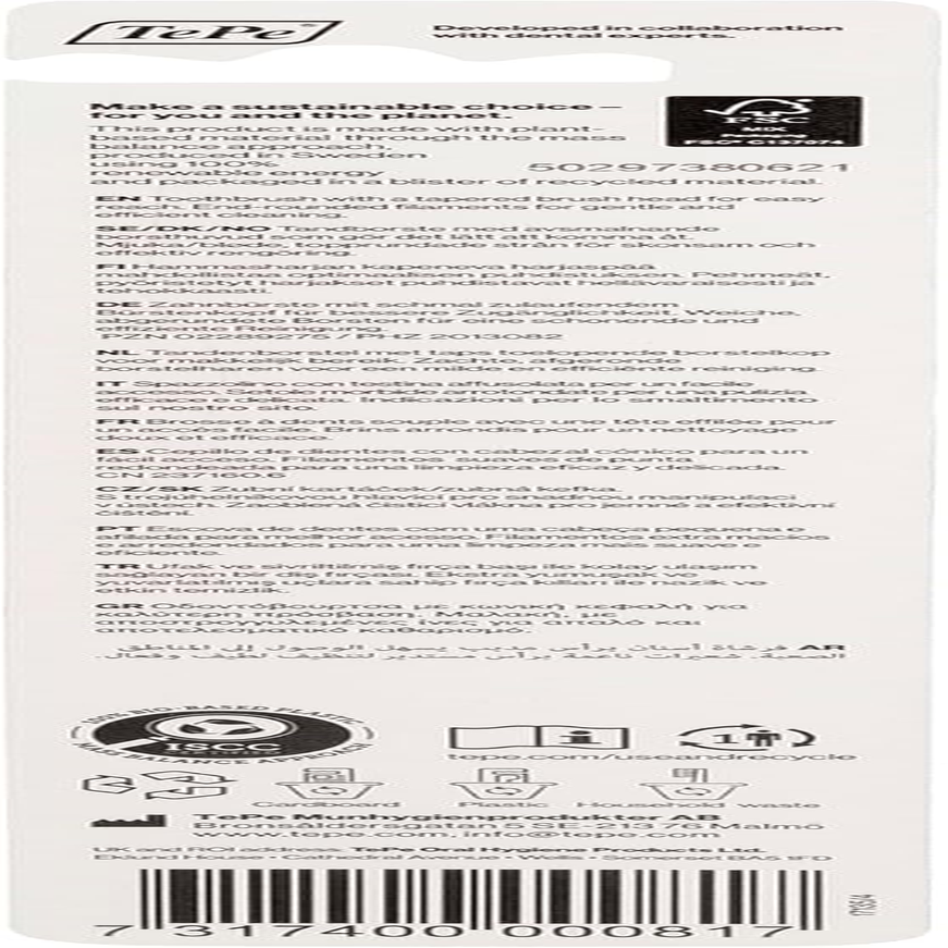 Tepe Select Toothbrush, Soft, Purple, 1Pc, Efficient for Plaque Removal with Tapered Brush Heads, Gentle Cleaning with Soft Bristle Toothbrush image number 4