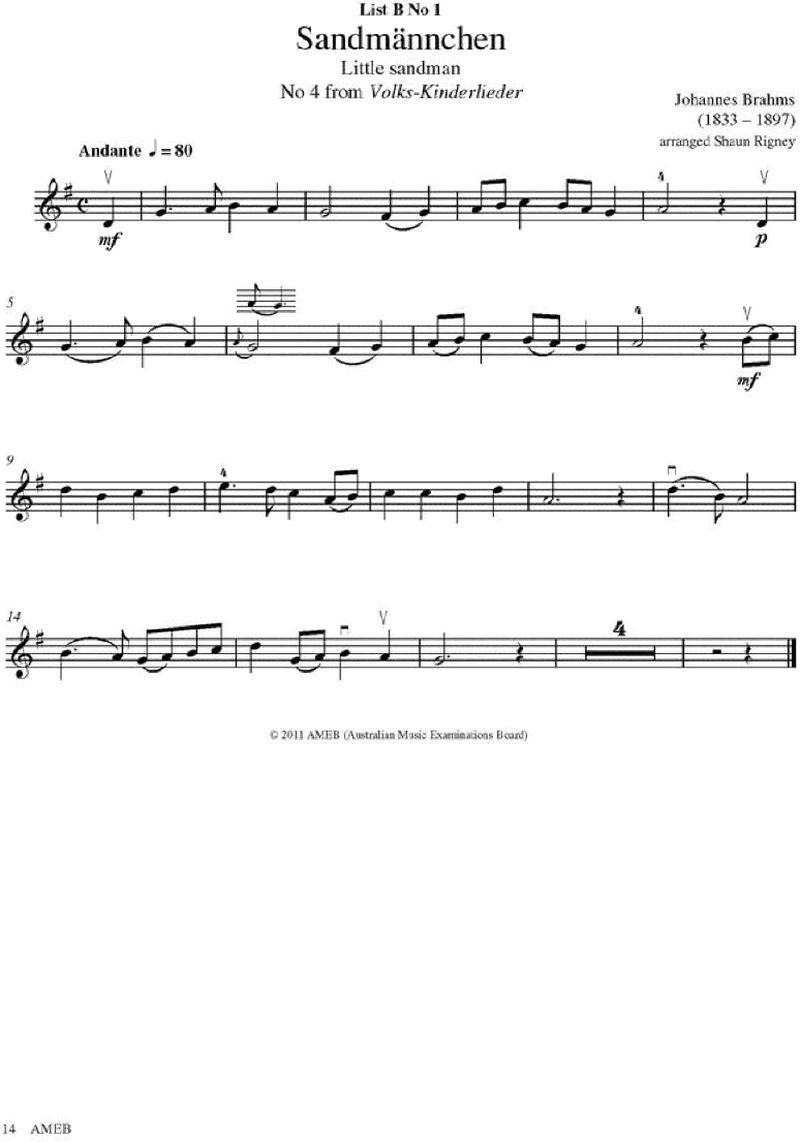 AMEB Violin Grade 1 Series 9 Handbook Black image number 3