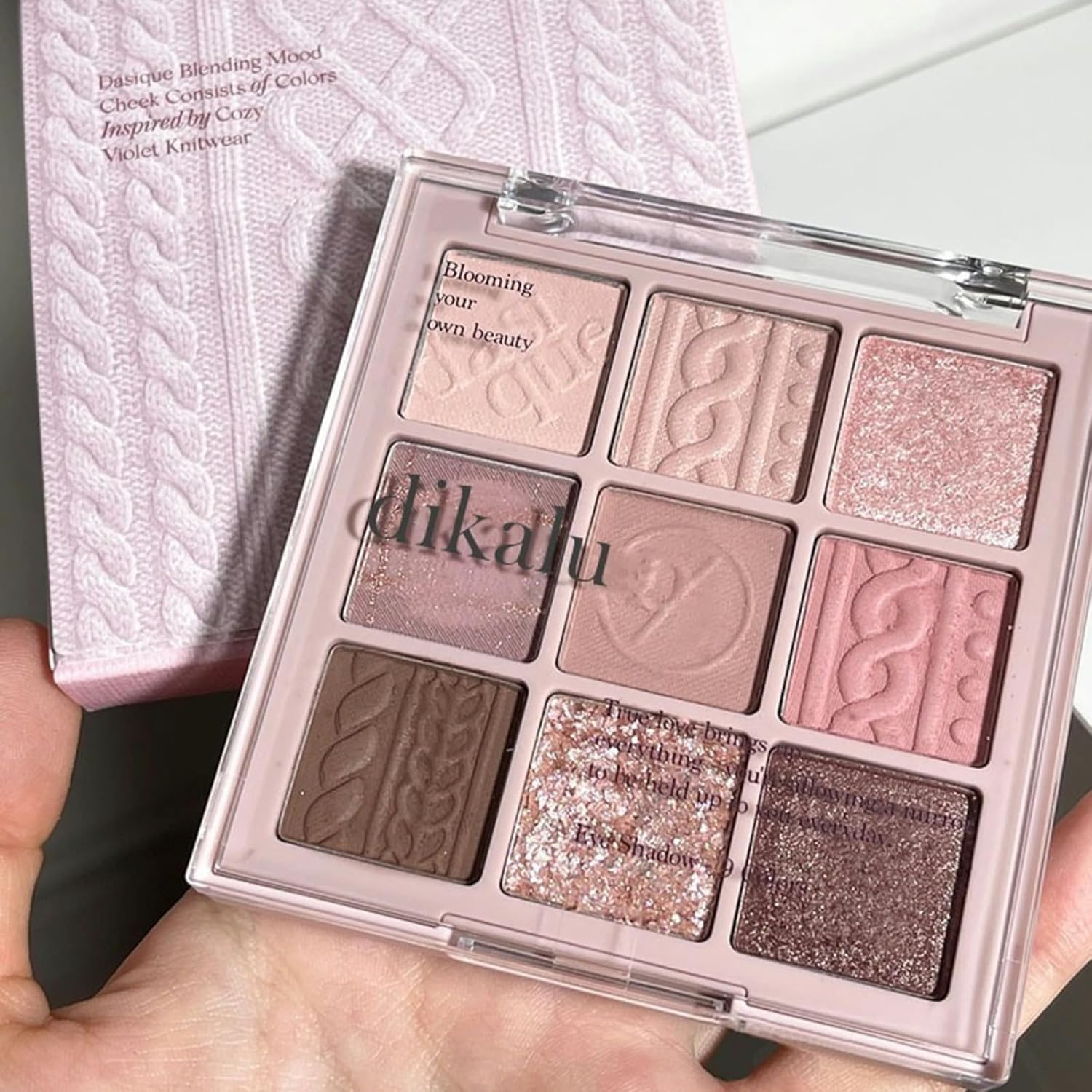 9 Colors Smoky Eye Shadow Palette - Black, Dark Gray, Smokey Goth Makeup - Soft Matte and Shimmer Shades, High Pigment Basic Black White Gray - Perfect for Halloween