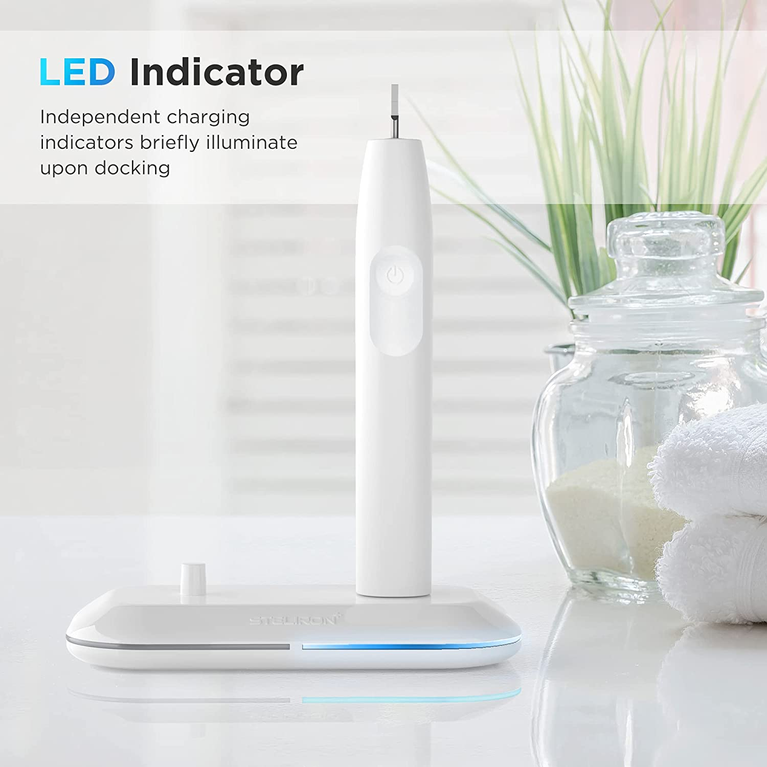 GALVANOX 2-In-1 Dual Toothbrush Charger Compatible with Oral B Electric Toothbrushes, Replacement for 3757 - Works Braun Oralb Pro Advantage Smart Genius Vitality Io & Kids Models, White (TBCH220) image number 1