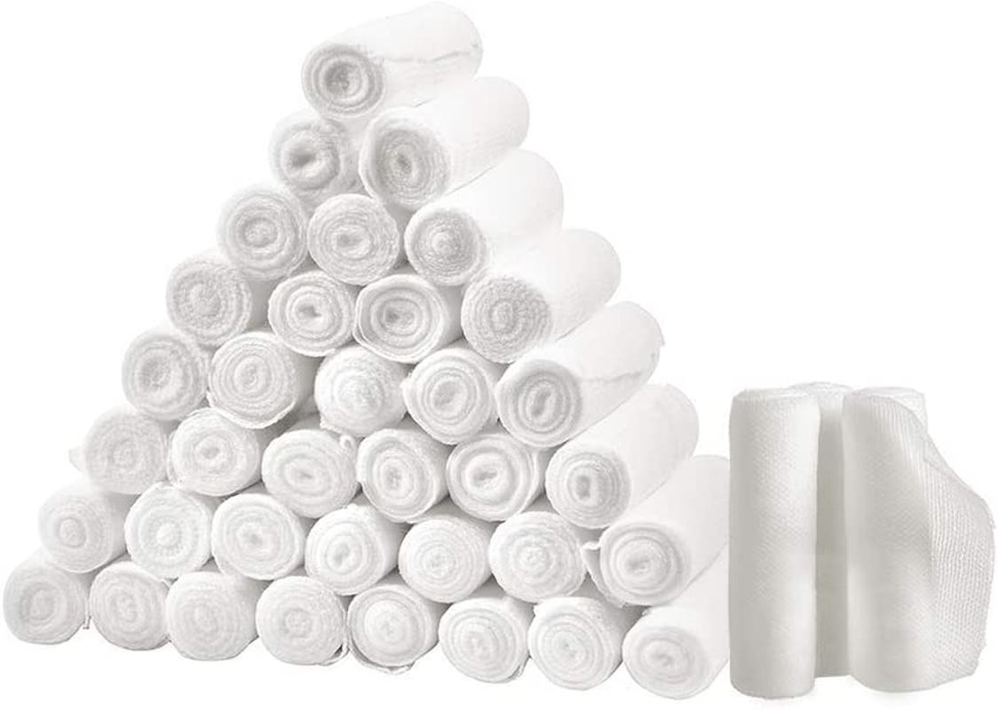 Gauze Bandage Rolls Elastic Stretch Medical Self-Adherent Pressure Wrap First Aid Conforming Tape, 36Pcs, 7.5Cm*4.5M image number 6