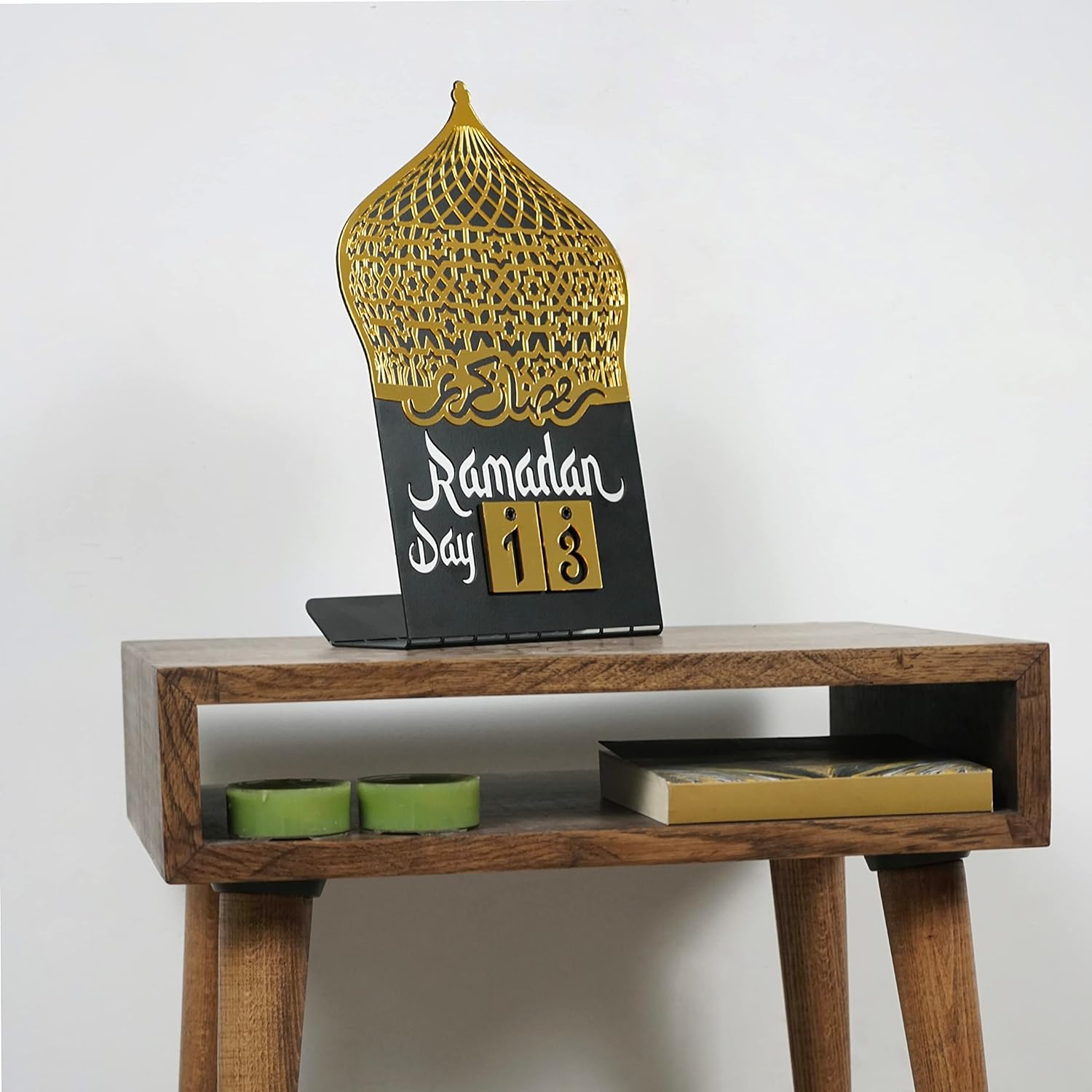 Ramadan Calendar | Days of Ramadan | Countdown to Eid | Good Deeds Calendar | Ramadan Eid Decoration | Present for Muslims | Table Decor | (Gold) image number 3