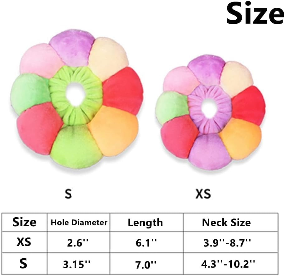 Adjustable Rabbit Protection Cone Collar,Soft Pet Recovery Collar for after Surgery Wound Healing (Seven Colors, XS) image number 4