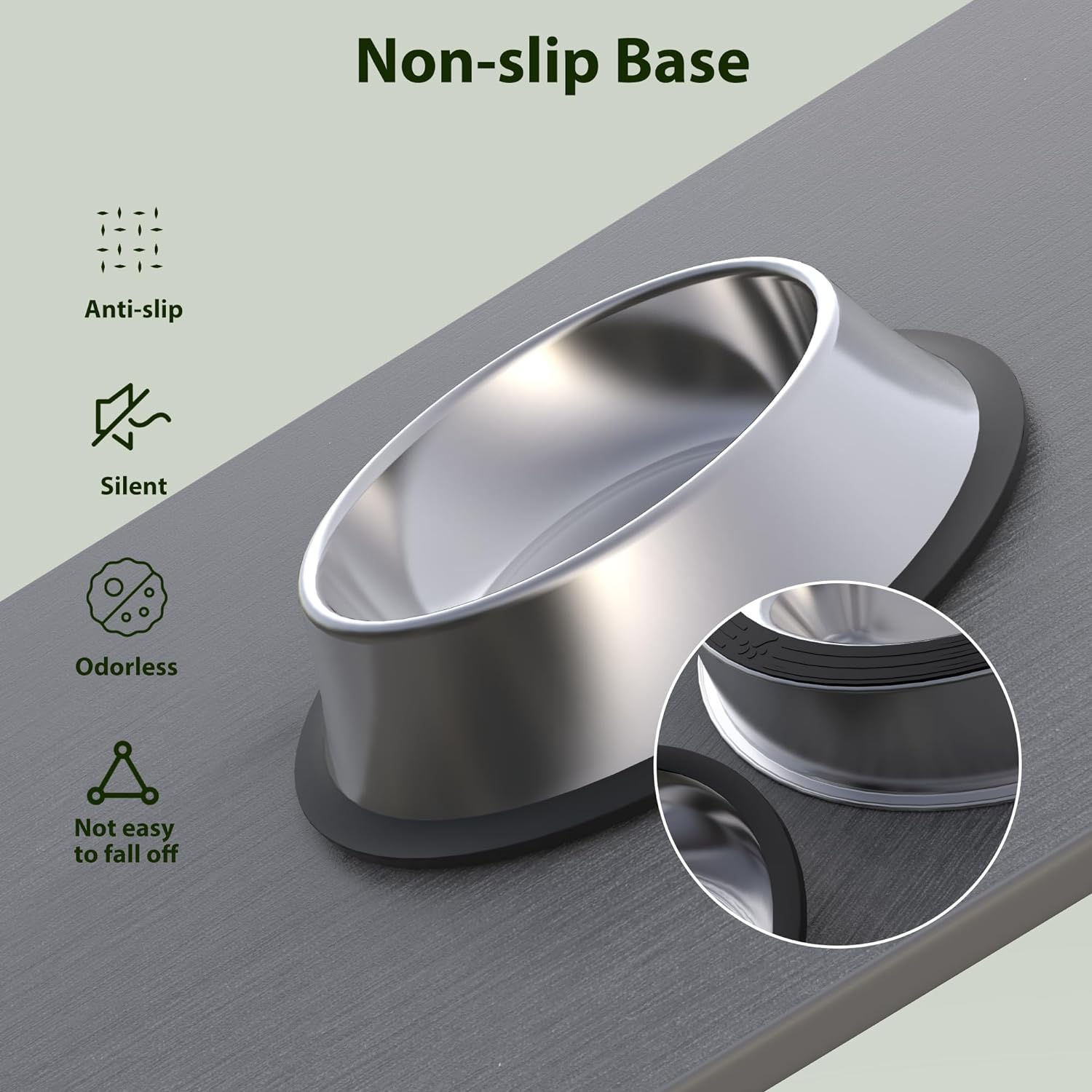 Slow Feeder Dog Bowls Kit Stainless Steel Non-Slip Dog Food Bowl for Small Medium Large Breeds 2~4 Cups Dog Slow Feeder Bowl for Fast Eaters Slows down Eating Dog Food Bowl&Dog Water Bowls 2Packs image number 3