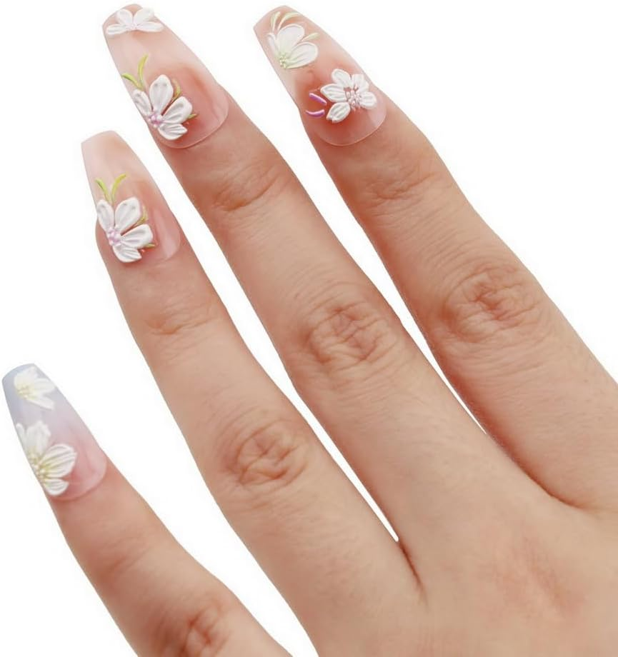 Woration Nail Art Decorations Accessories Supplies Stickers Self-Adhesive Nail Decals 5D Stereoscopic Embossed Flower Leaf Carving Design for Women Girls DIY Craft - Christmas Theme Nail Stickers 3 image number 5