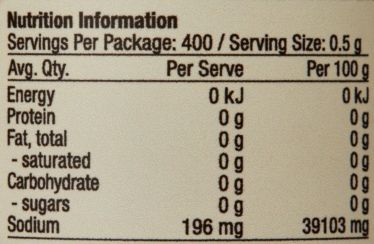 Chef'S Choice Australian White Rock Sea Salt Grinder 200G image number 4