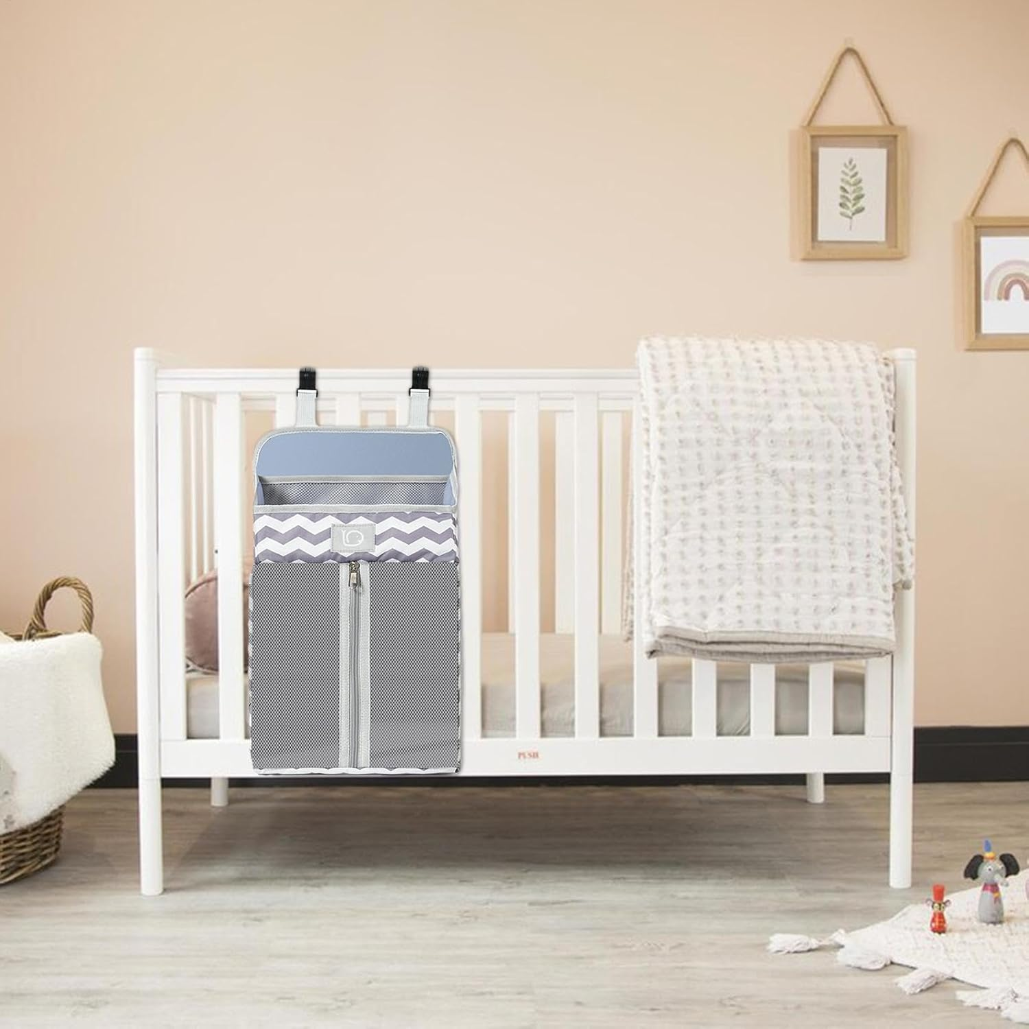 Hanging Nappy Stand - Nappy Stacker for Hanging Babies, Hanging the Nappy Caddy Organiser for the Changing Table | Nursery Organiser for Cribs, Hanging Nappy Organiser for Baby
