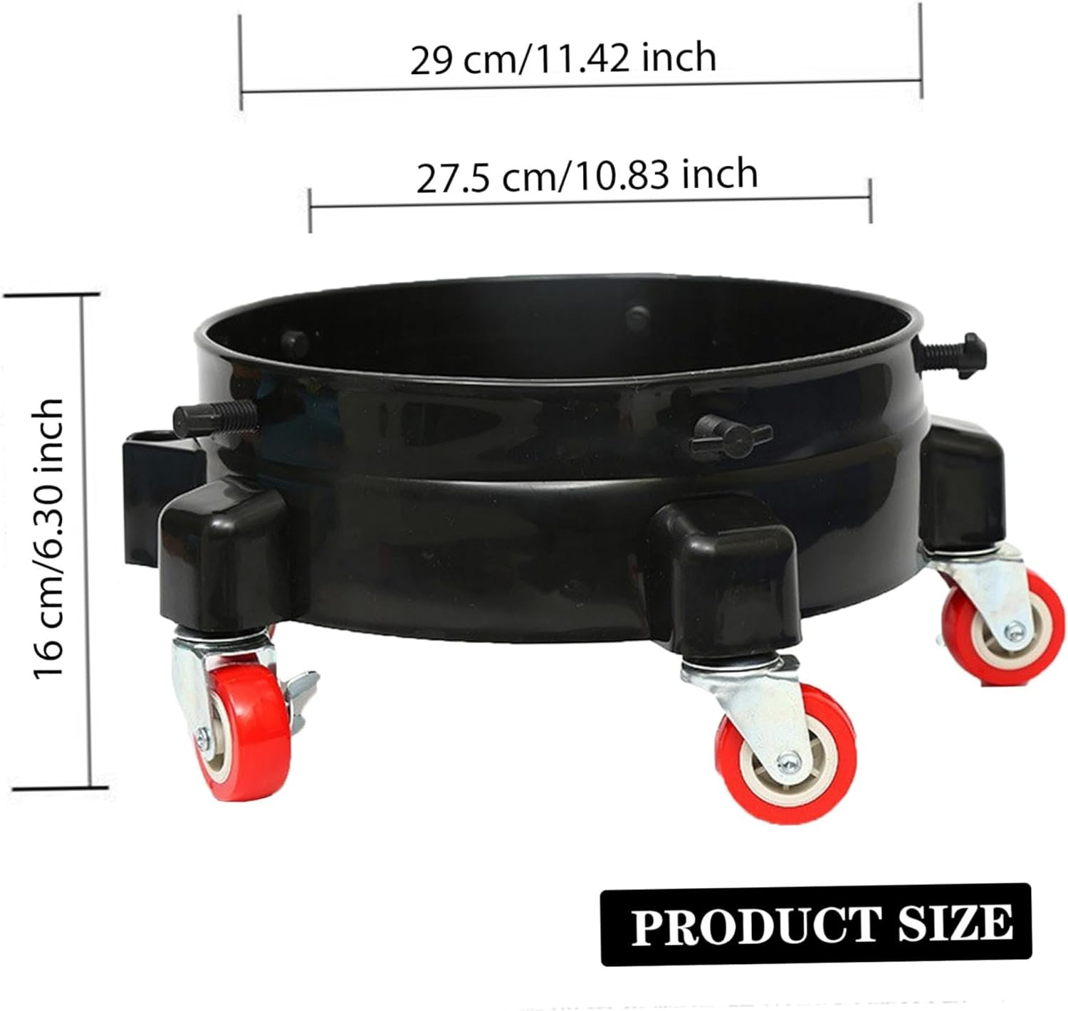 Plant Caddy with Wheels,13"Inch Rolling Plant Stand Flower Pot Mover, Planter Caddies round Plant Dolly for Heavy Duty Planter Plant Stand with Wheels image number 3