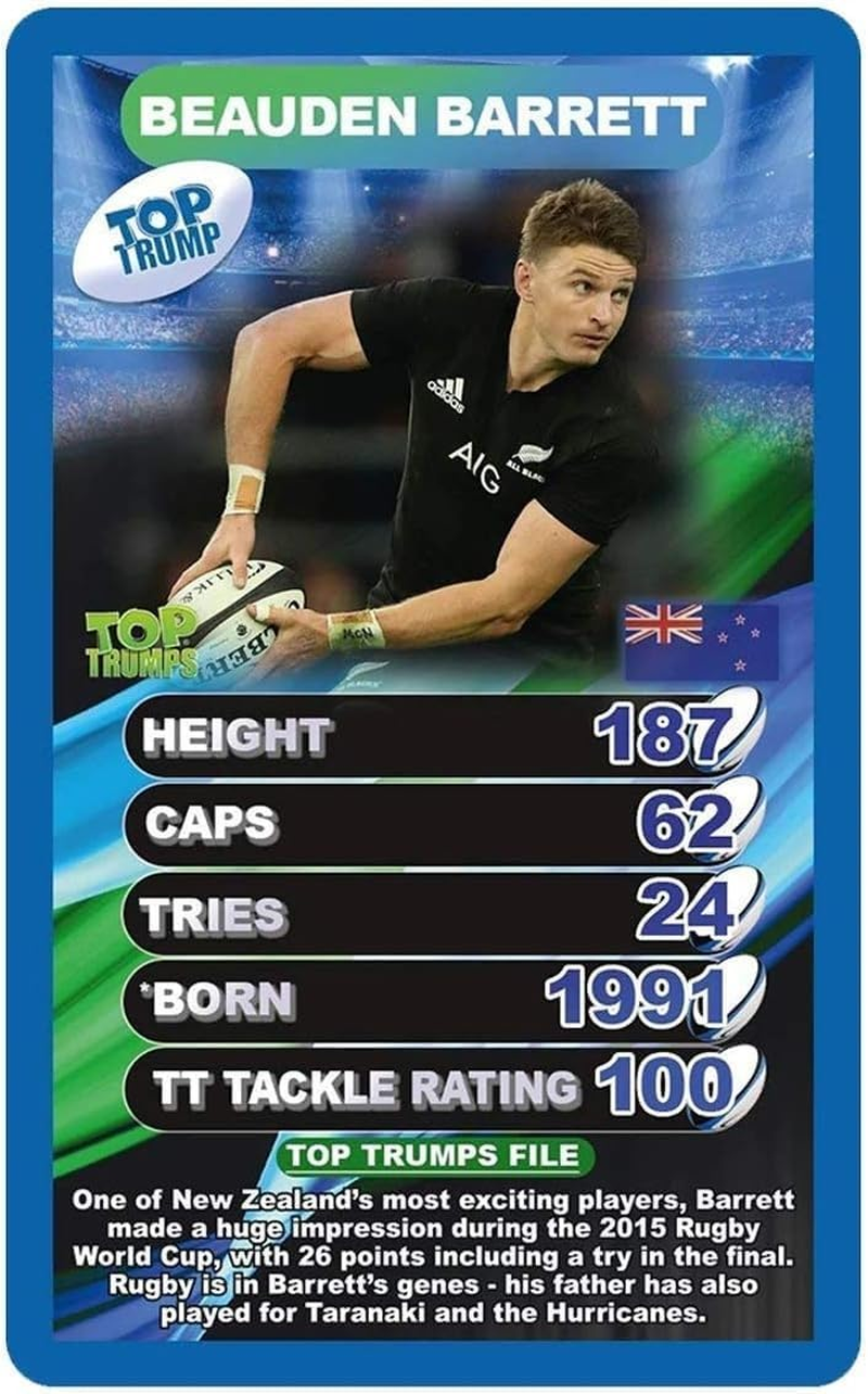 Top Trumps Winning Moves : World Rugby Stars Card Game image number 1