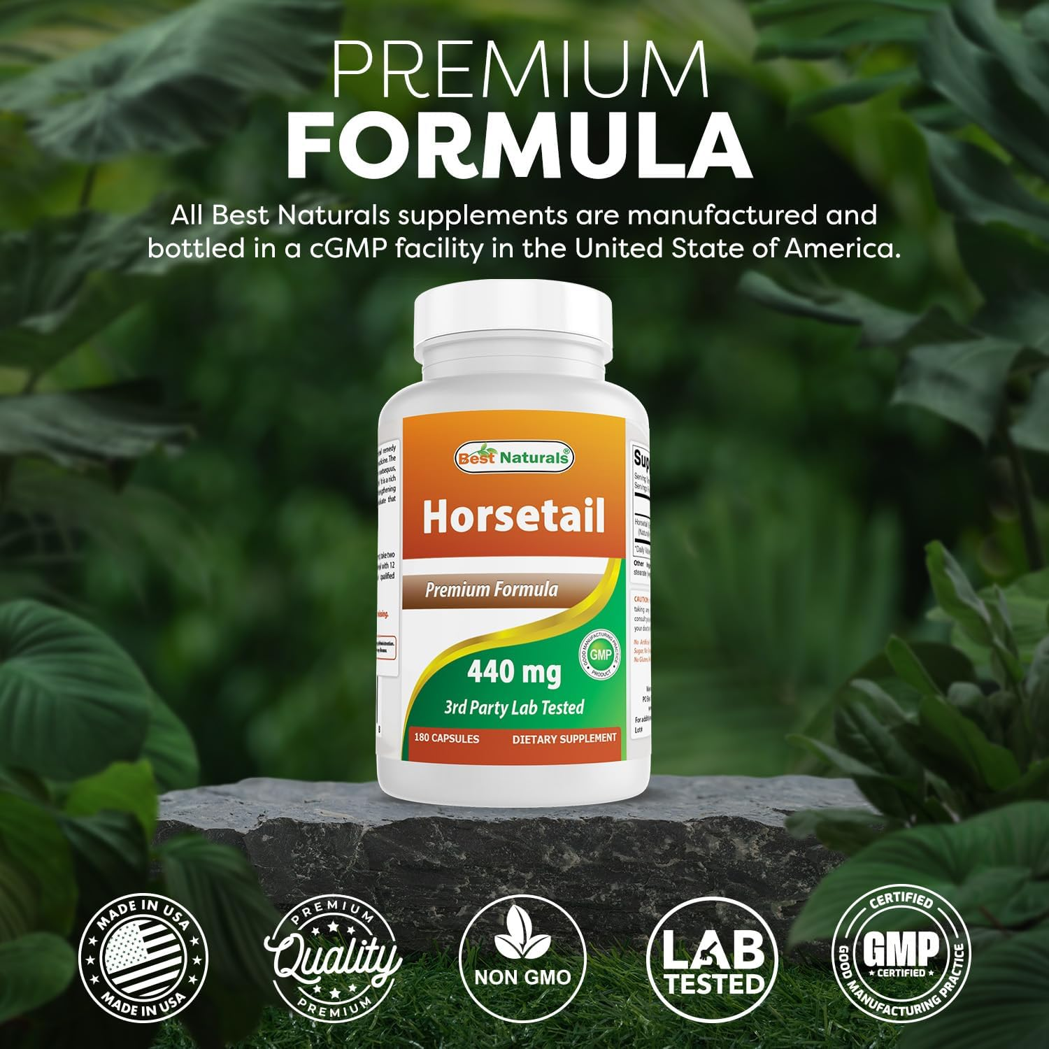 Best Naturals Horsetail 440 Mg 180 Capsules (180 Count (Pack of 2)) image number 6