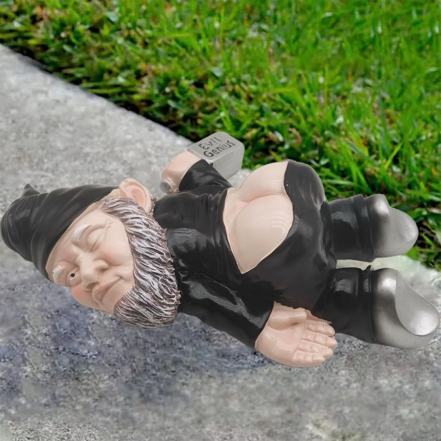 MINICAR Drunken Gnomes Lying on the Ground, Funny Dwarf Sculptures Yard Lawn Decorations, Gag Gifts Home Office Garden Decor