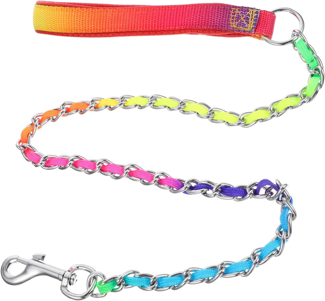 Wear Resistant Dog Chain Leash Heavy Duty Puppy Leash Padded Handle Chew Proof Pet Accessory Training Walking image number 2