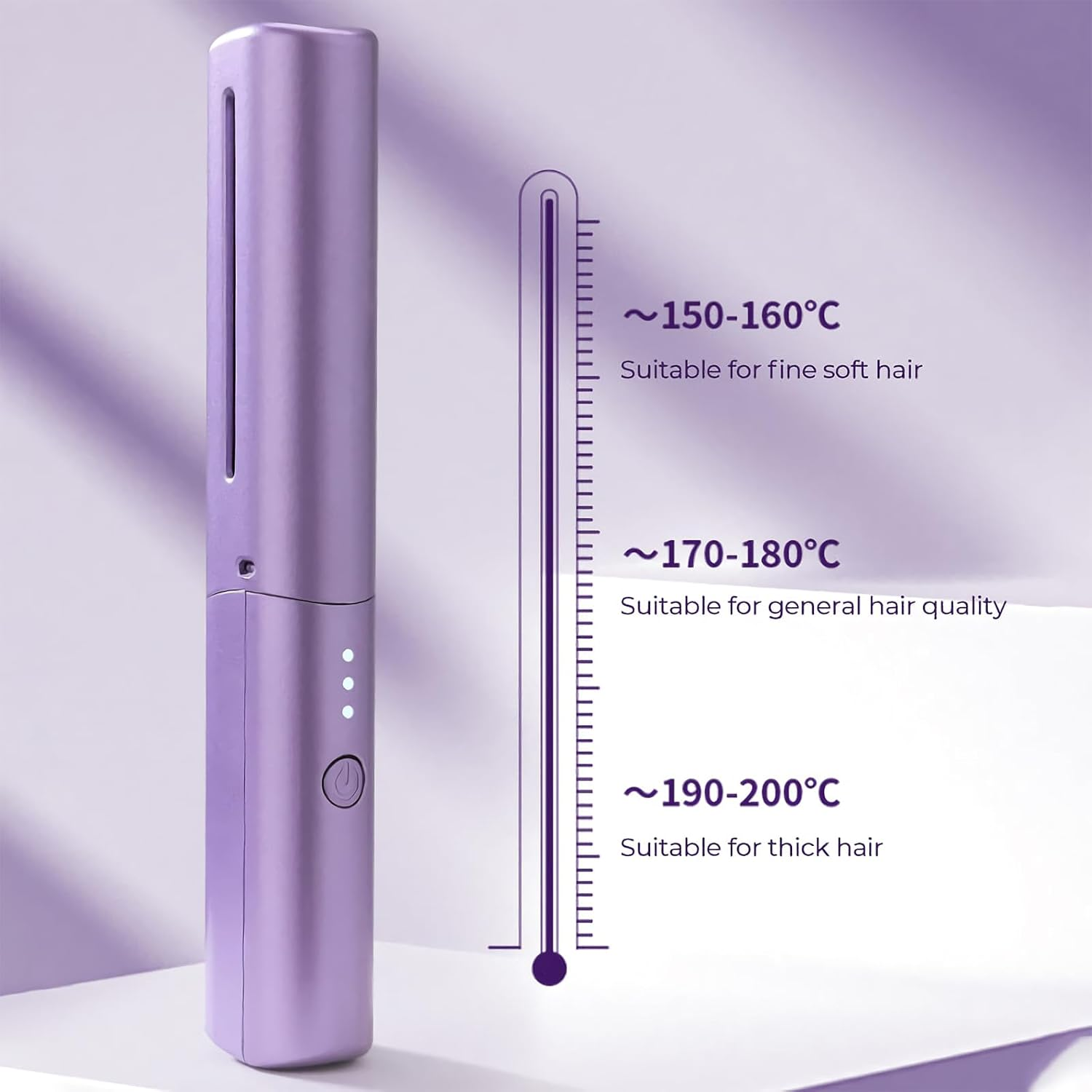 Rechargeable Mini Hair Straightener, Portable Hair Straightener Brush, Cordless Hair Straightener Brush, 2 in 1 Travel Hair Straightener, USB Rechargeable, Instants Heating Quick Hair Styling (Pink) image number 6