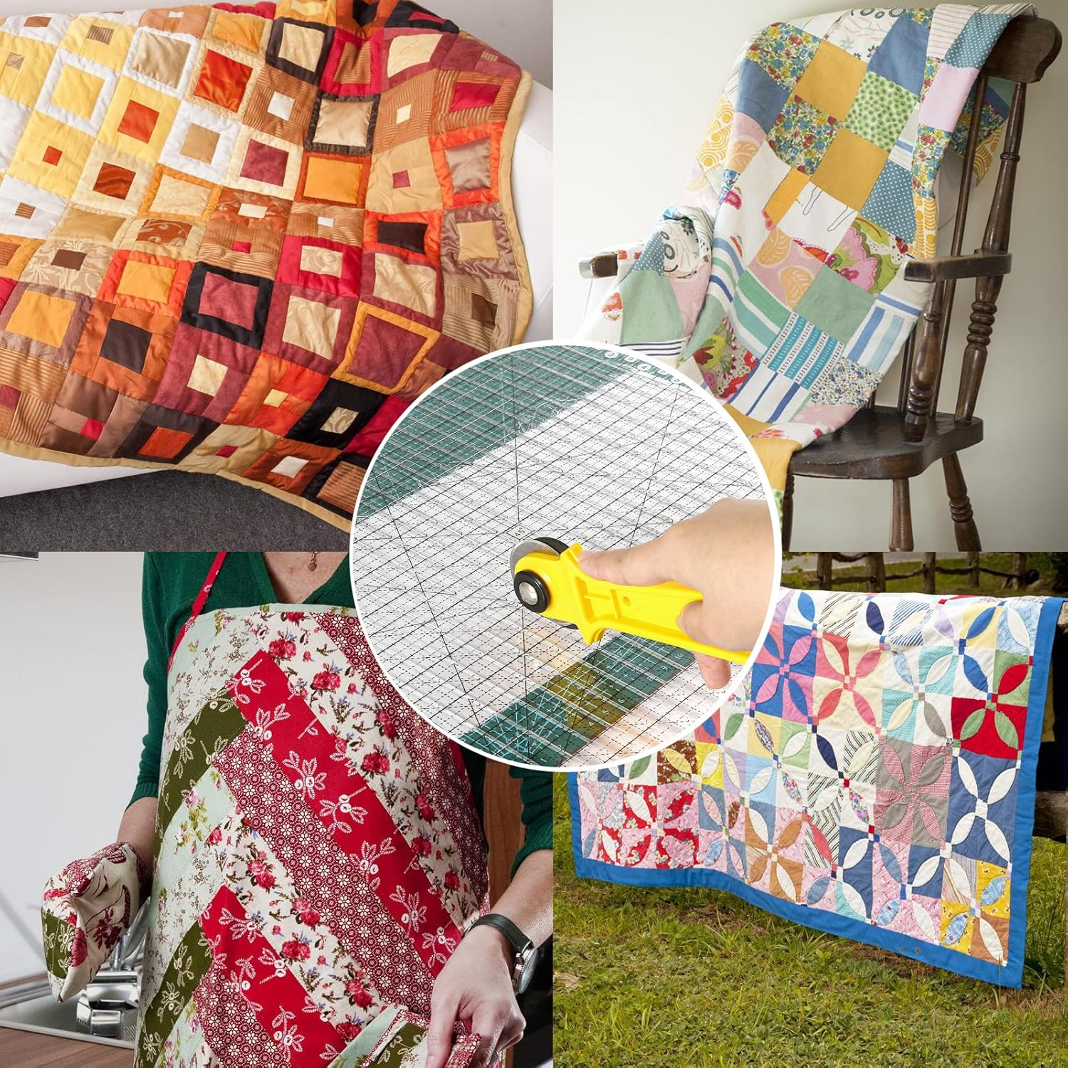 Quilting Ruler- 12.5 * 12.5" Slotted Rulers for Quilting and Sewing Quilt Strip Rulers for Fabric Precise Cutting image number 1