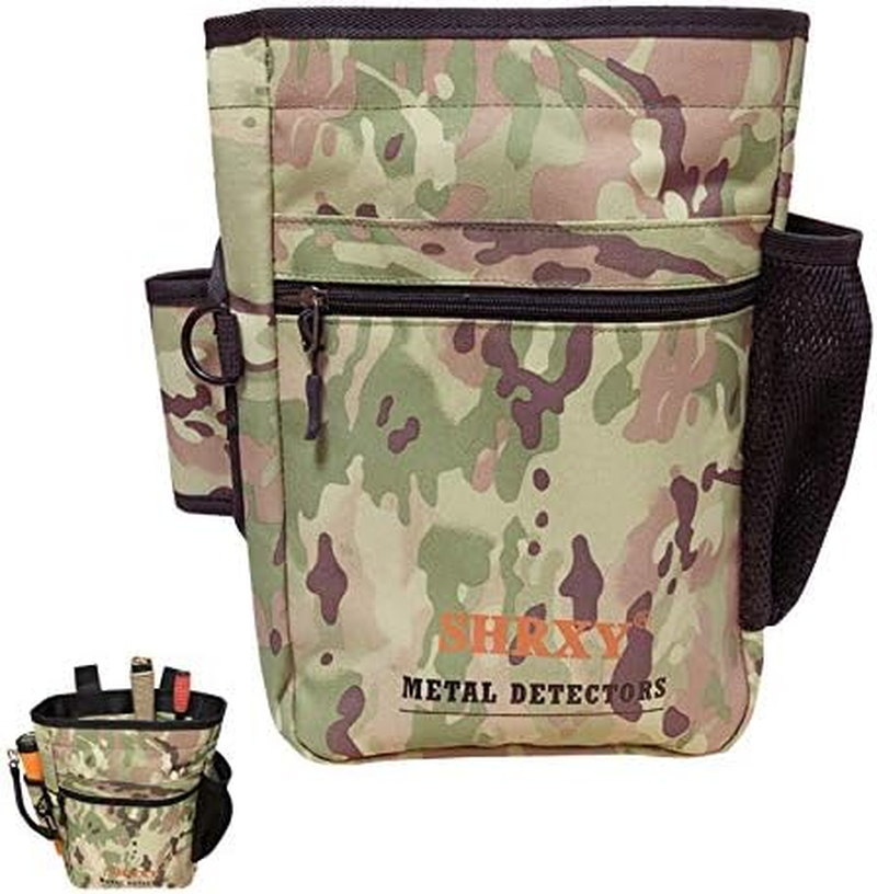 Shrxy Metal Detecting Finds Bag Waist Digger Pouch Tools Bag for Pinpointer Garrett Detector Xp Propointer Accessories (Green)