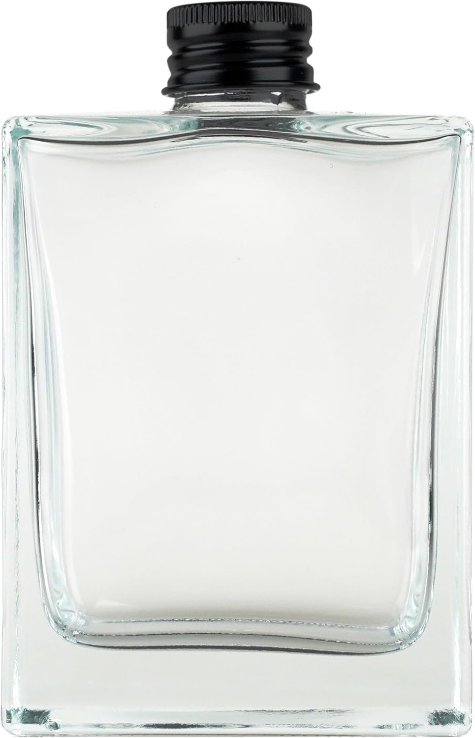 [Packmyproduct] 16 X 200Ml Clear Rectangular Glass Bottles with Black Aluminum Caps | Heavy Base Empty Glass Bottle for Liqueurs, Cocktails, Oils, Dressings, Vinegars, Limoncello | Perfect for Gifts image number 3