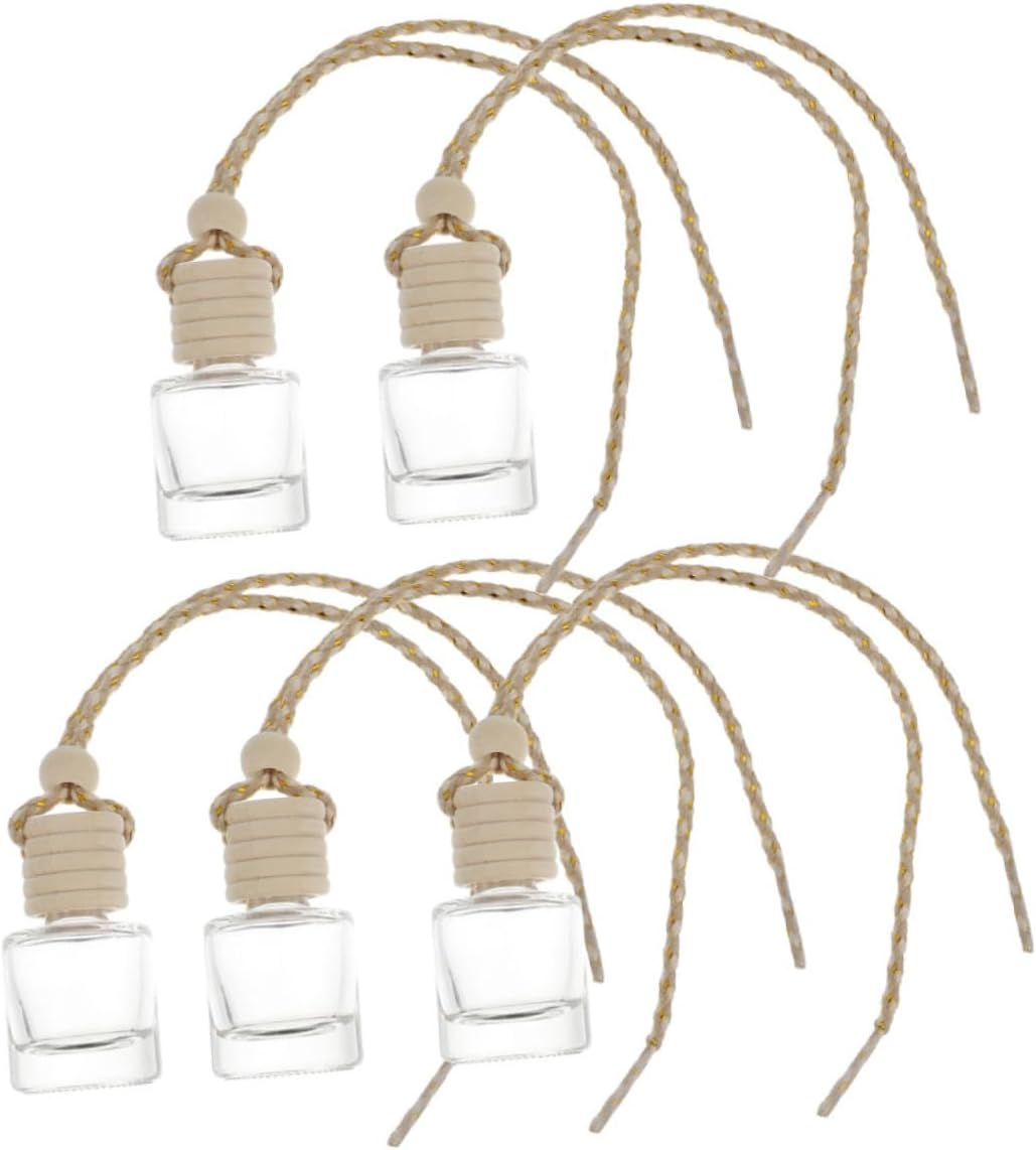 5Pcs Car Perfume Bottles Hangable Aromatherapy Diffusers for Car Essential Oil Containers image number 1