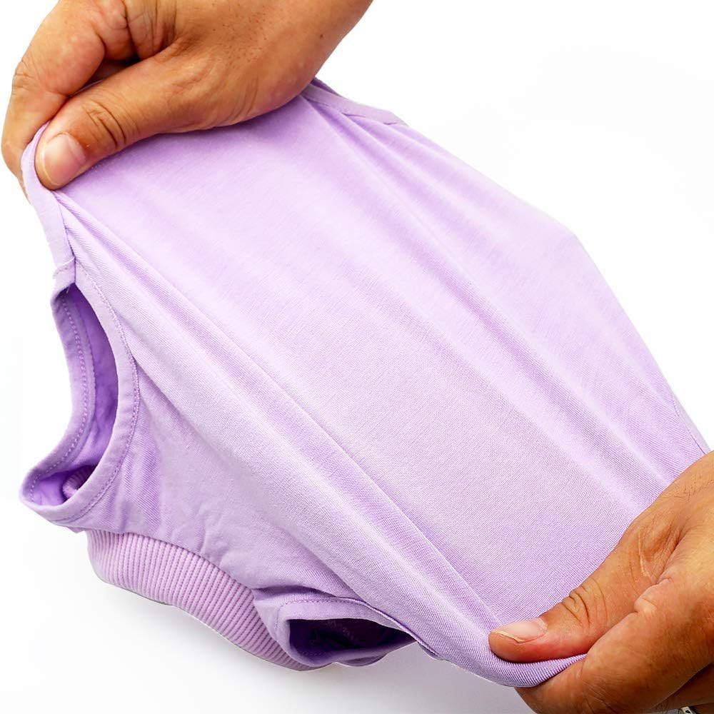 Cat Wound Surgery Recovery Suit for Abdominal Wounds or Skin Diseases, after Surgery Wear, Pajama Suit (Purple, S) image number 1