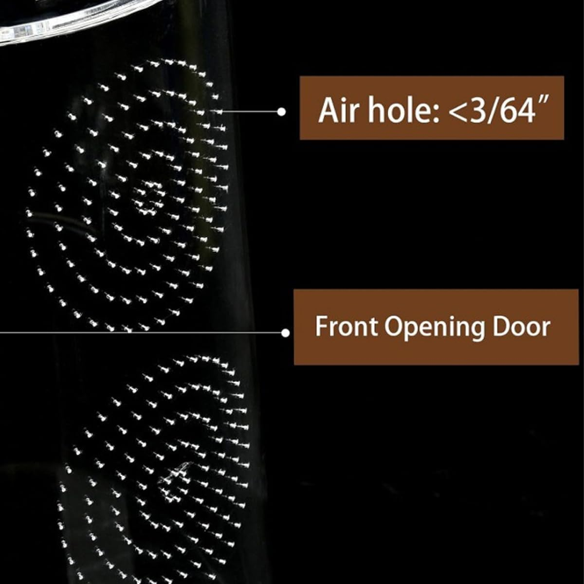 AIMALL Jumping Spider Cylindrical Pet Breeding Box with Front Door | Acrylic Reptile Cage for Pet Spiders and Small Reptiles, 11.5X6In Terrarium Habitat image number 2