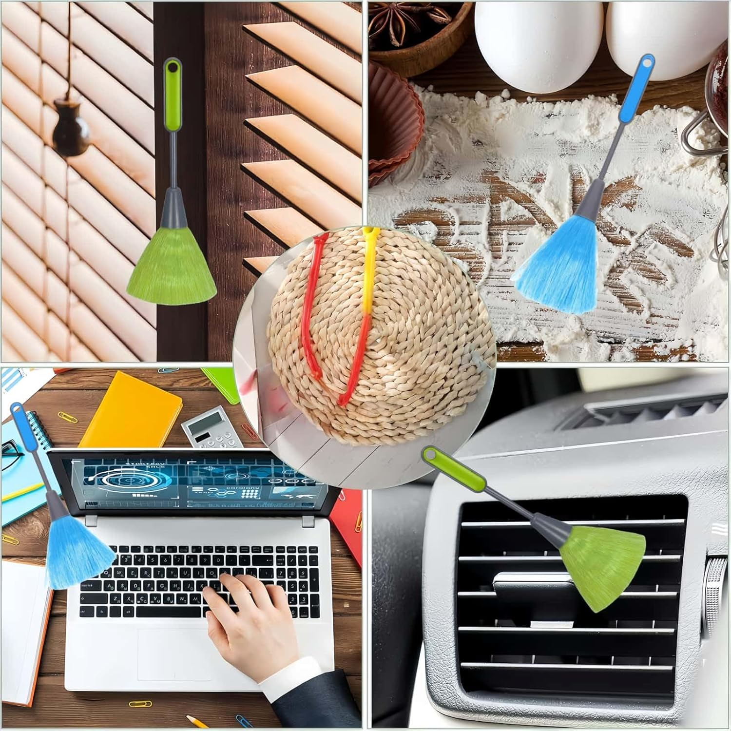 2 Pack Fluffy Microfiber Dusting, Ultra Soft Feather Duster, Cleaning Tool for Electronics, Books & Home Decor (Laptops, Screens, Photo Frames) image number 5