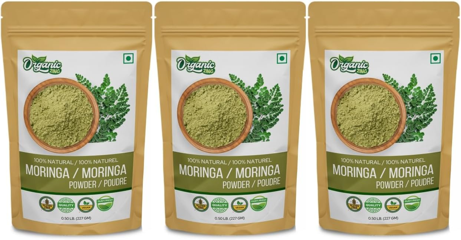 Organic Zing Moringa Leaf Powder - 454G