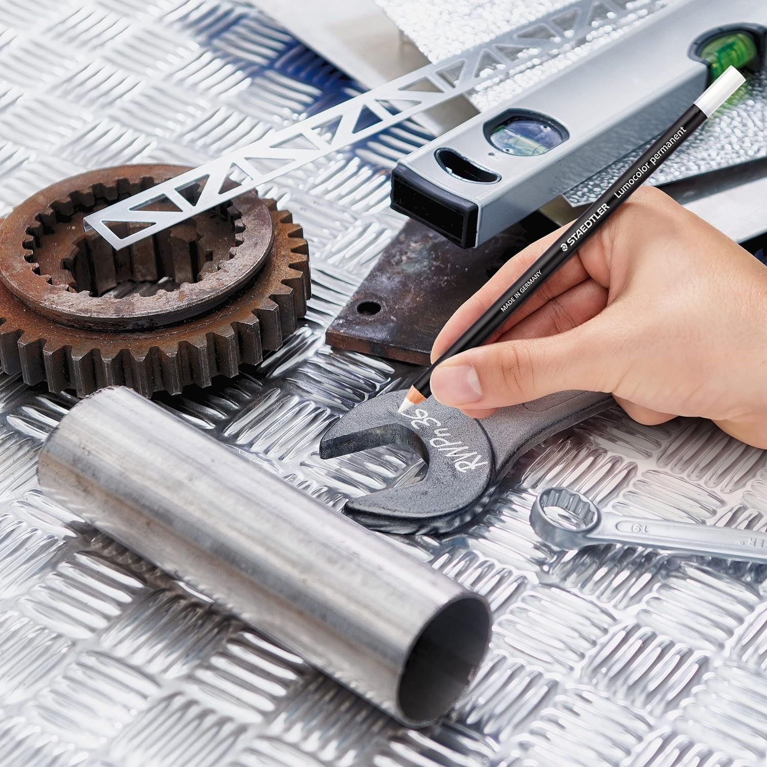 Staedtler Lumocolor 108 Permanent Glasochrom Pencils, Black image number 4