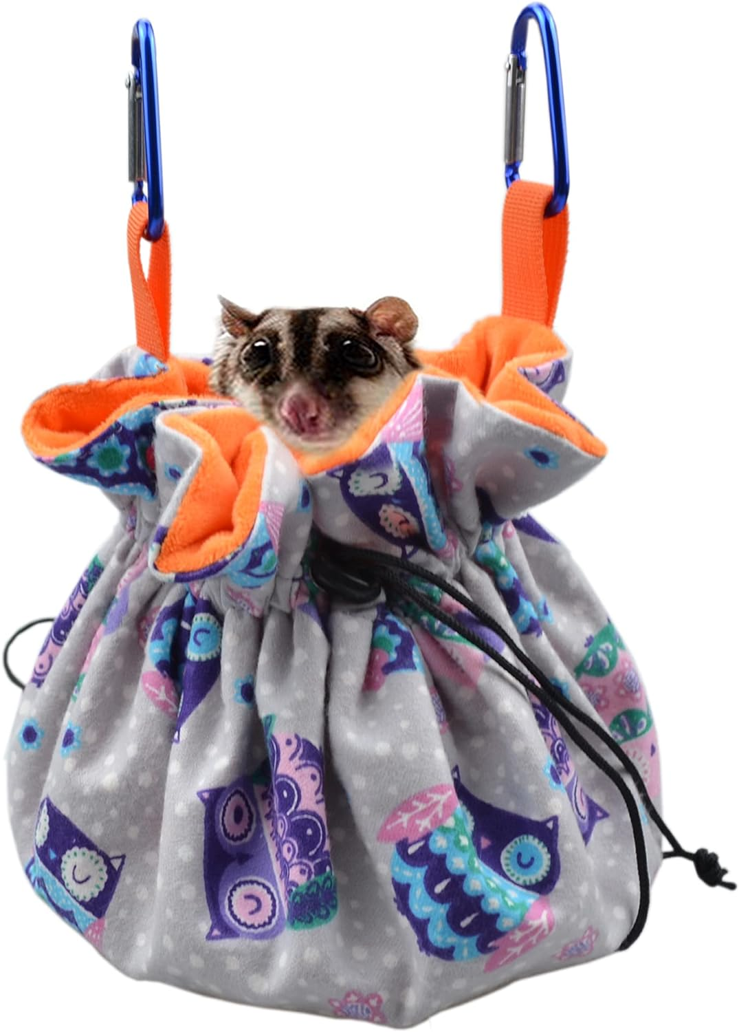 Hanging Sugar Glider Snuggle Sleeping Pouch with Drawstring Design for Pet Glider Small Animals Cage Sleep Bag image number 2